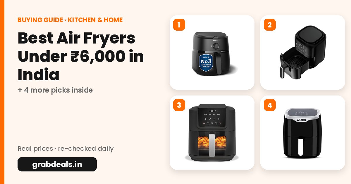 Best Air Fryers Under ₹6,000 in India (November 2026) — products compared