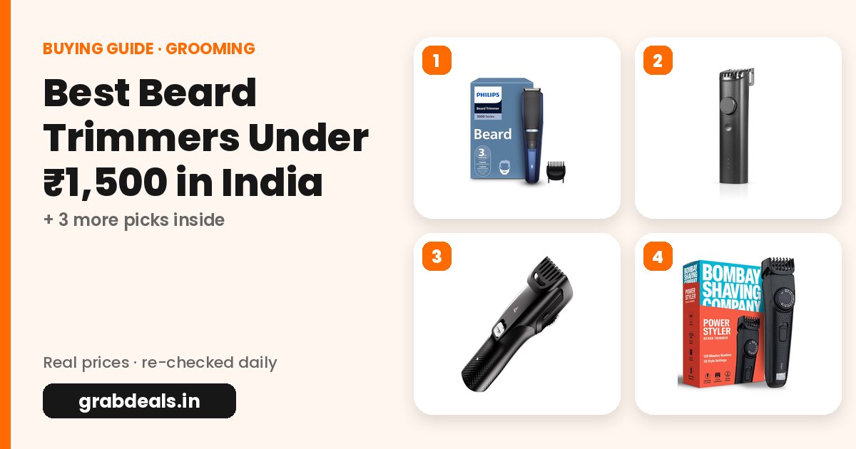 Best Beard Trimmers Under ₹1,500 in India (November 2026) — products compared